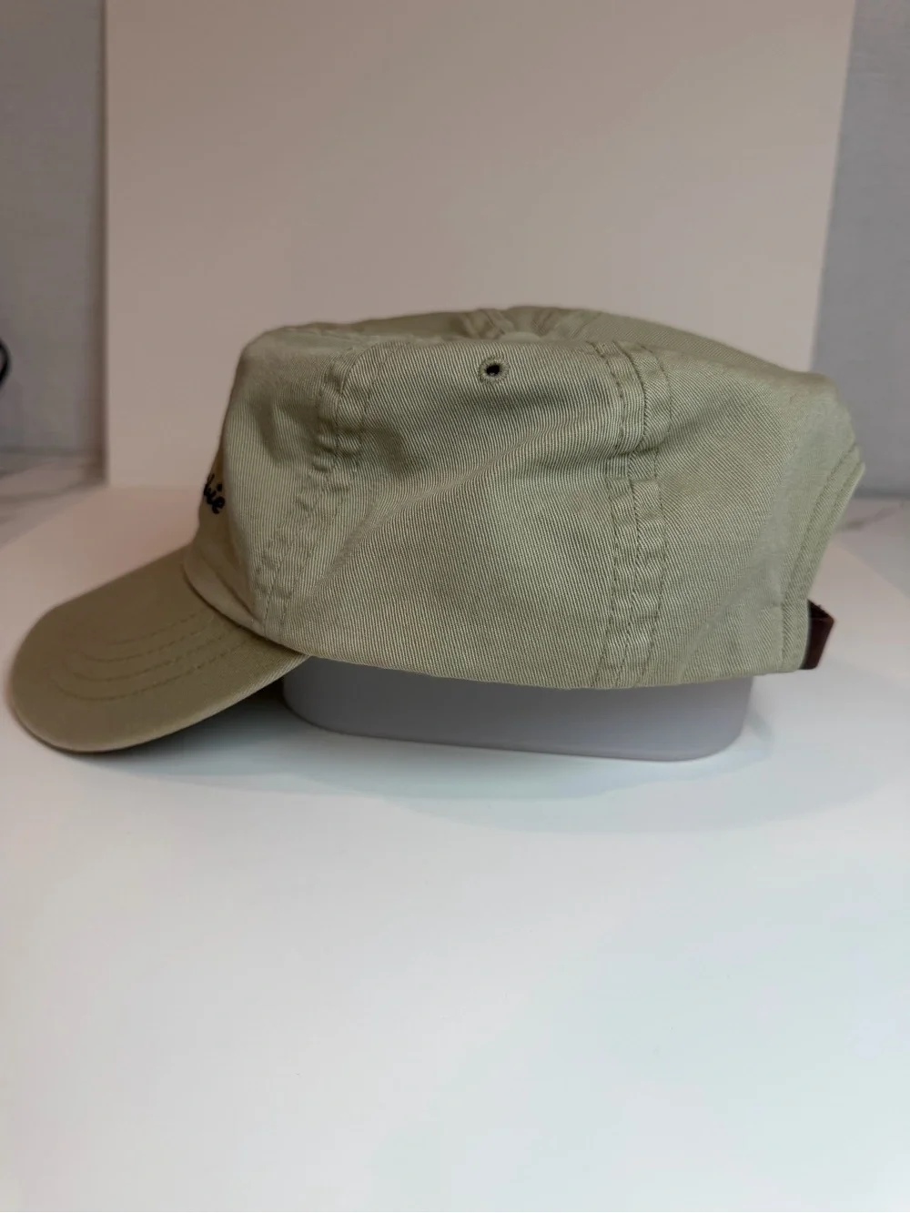Vintage Abercrombie & Fitch A&F Hat Made USA Leather Strapback Cotton